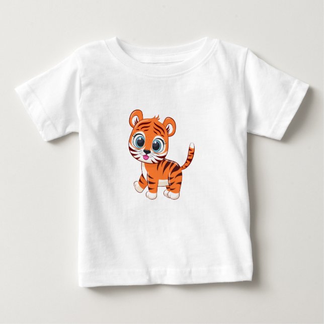 Camiseta Para Bebê T-Shirt Bebê Lion Cute (Frente)