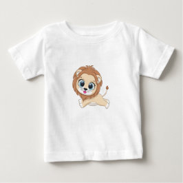 Camiseta Para Bebê T-Shirt Bebê Lion Cute