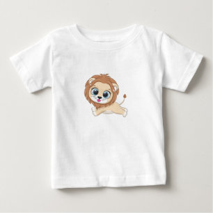 Camiseta Para Bebê T-Shirt Bebê Lion Cute