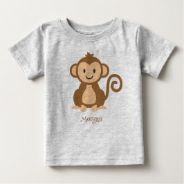 Camiseta Para Bebê T-Shirt Bebê Macaco-Macaco Personalizado