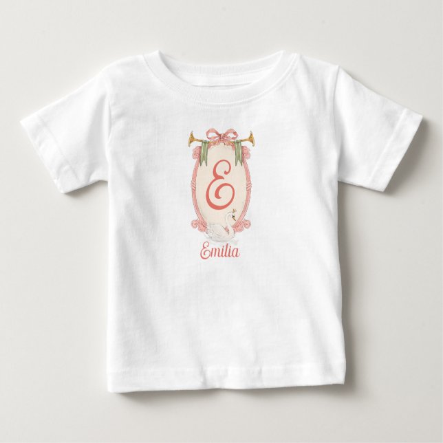 Camiseta Para Bebê T-Shirt-Bebê-Personalizado-Cisne-Princesa (Frente)