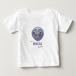 Camiseta Para Bebê T-shirt bébé Petit Monstre Bleu Rigolo