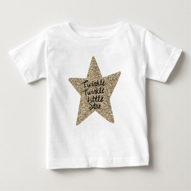 Camiseta Para Bebê T-Shirt Bebê Twinkle Twinkle (Frente)
