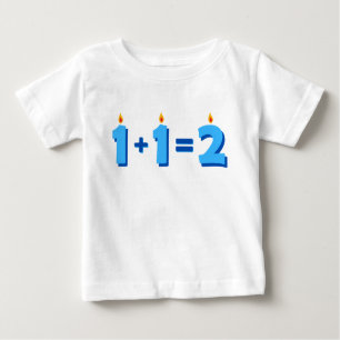 Camiseta Para Bebê T-Shirt Bebezinho segundo aniversário Azul