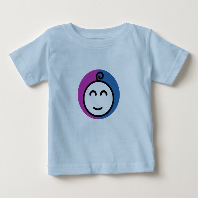 Camiseta Para Bebê T-Shirt Bleu Bébé (0-24 mois) (Frente)