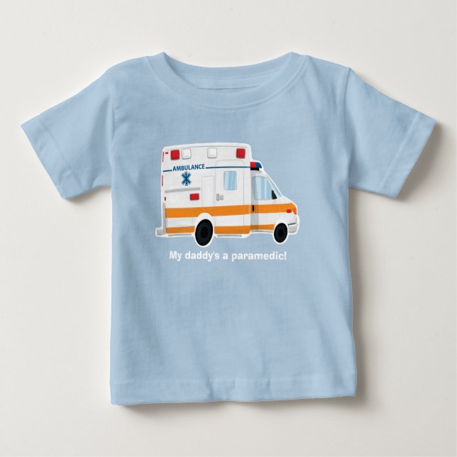 Camiseta Para Bebê T-shirt bonito da ambulância - bebê - criança - (Frente)