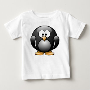 Camiseta Para Bebê T-shirt bonito da criança do pinguim