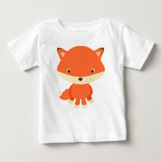 Camiseta Para Bebê t-shirt bonito da raposa do bebê