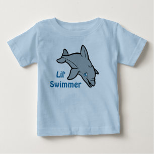 Camiseta Para Bebê T-shirt bonito do golfinho do bebê