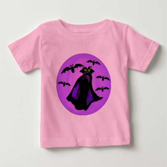 Camiseta Para Bebê T-shirt bonito Dracula do bebê (Frente)