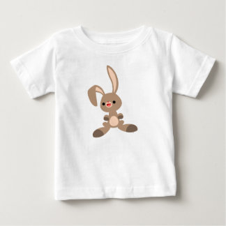 Camiseta Para Bebê T-Shirt Bonito Feliz Cartoon Rabbit Bebê