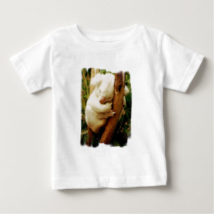Camiseta Para Bebê T-shirt branco do bebê do urso de Koala