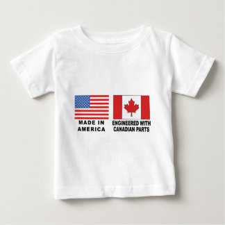 Camiseta Para Bebê T-shirt canadense americano