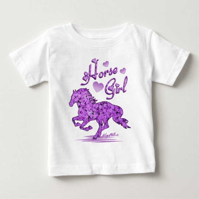 Camiseta Para Bebê T-Shirt Cavalo (Frente)