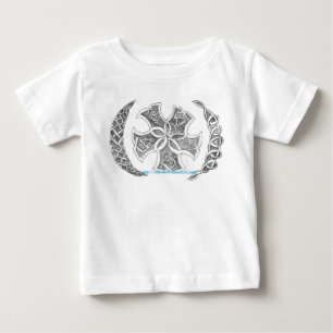 Camiseta Para Bebê T-shirt celta crescente do nó