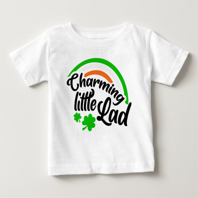 Camiseta Para Bebê T-shirt Charming Little Lad Boy (Frente)