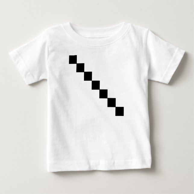 Camiseta Para Bebê T-Shirt com Espada Mínima de Pixel (Frente)