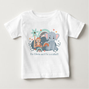 Camiseta Para Bebê T-shirt com uma ilustração fofinha
