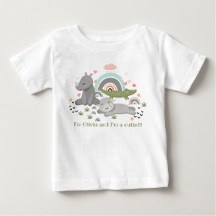 Camiseta Para Bebê T-shirt com uma ilustração fofinha