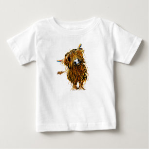Camiseta Para Bebê T-shirt 'CoooWeee 'do impressão da vaca das