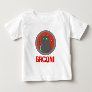 Camiseta Para Bebê T-Shirt Criança Robô Bacon