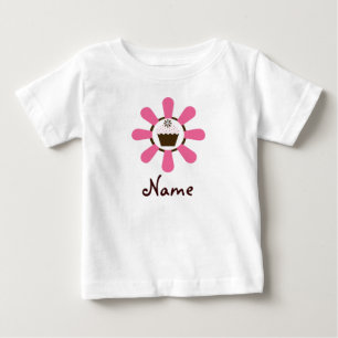 Camiseta Para Bebê T-shirt Cupcake "Birthday Gril"