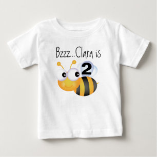 Camiseta Para Bebê T-shirt customizável do aniversário do zangão d