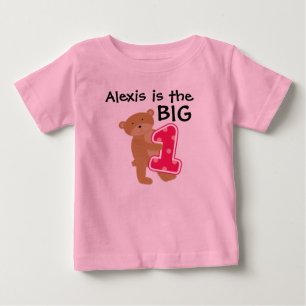 Camiseta Para Bebê T-shirt customizável grande do aniversário do ur
