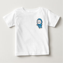 Camiseta Para Bebê T-Shirt Cute Astronaut Cat Kawaii For Baby