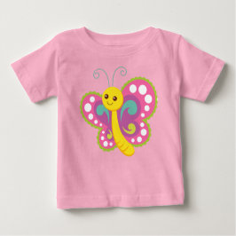 Camiseta Para Bebê T-Shirt Cute Butterfly