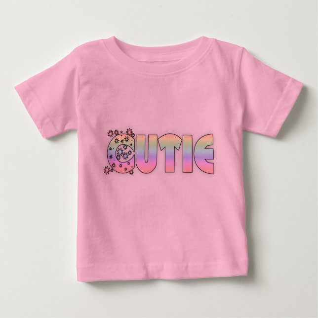 Camiseta Para Bebê T-Shirt Cutie (Frente)