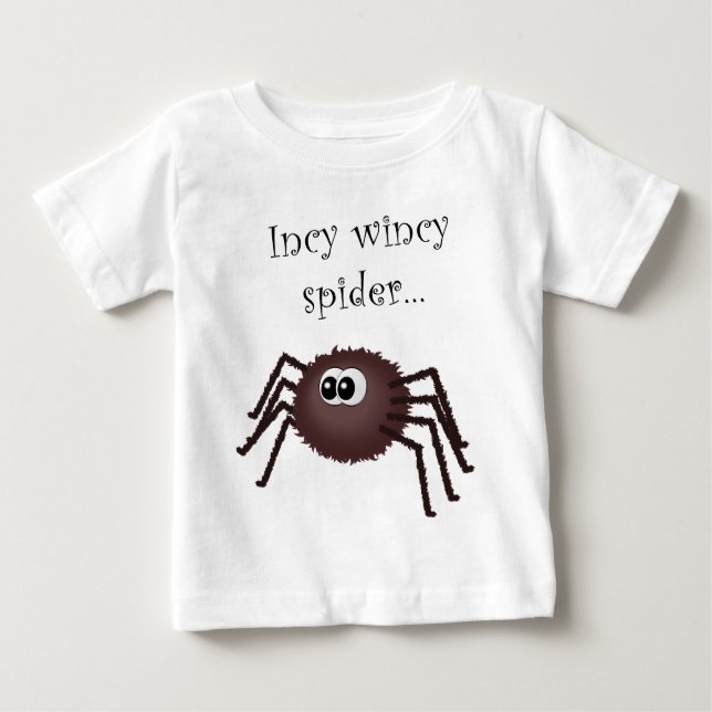 Camiseta Para Bebê T-shirt da aranha do wincy de Incy para crianças (Frente)