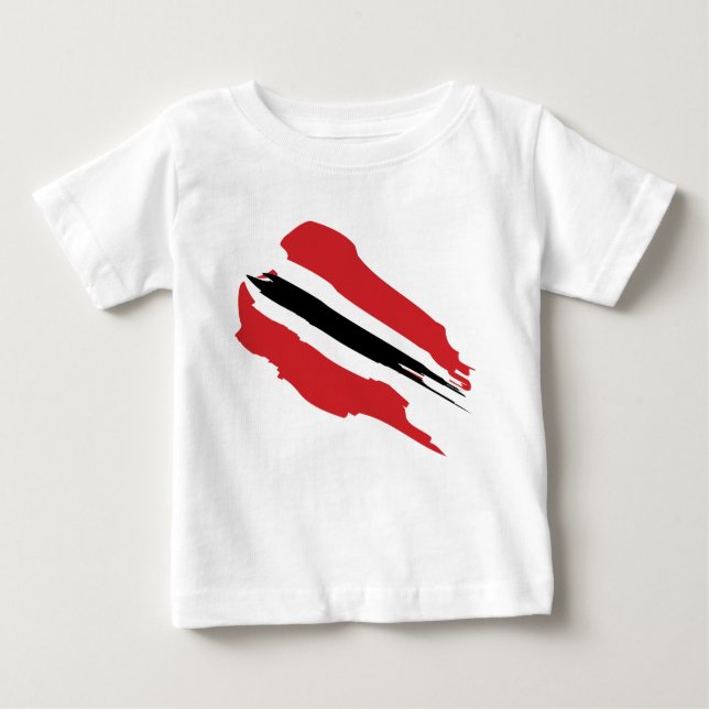 Camiseta Para Bebê T-shirt da bandeira de Trinbago (criança) (Frente)
