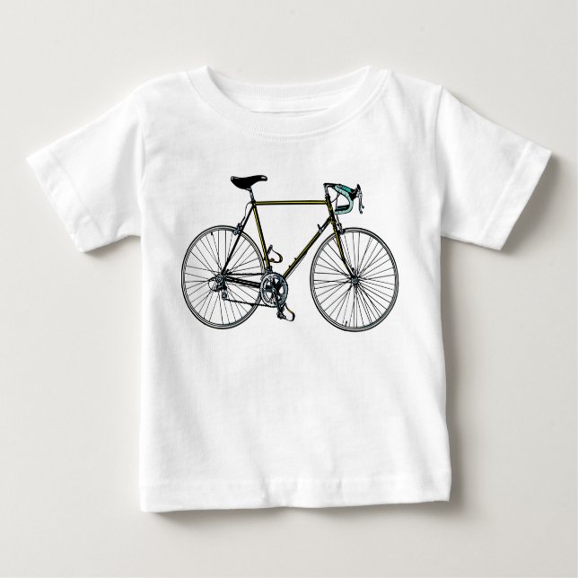 Camiseta Para Bebê T-shirt da criança da bicicleta (Frente)