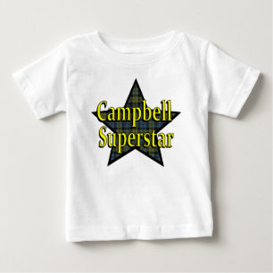 Camiseta Para Bebê T-shirt da criança da estrela mundial de Campbell