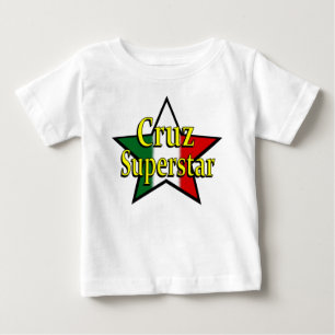 Camiseta Para Bebê T-shirt da criança da estrela mundial de Cruz