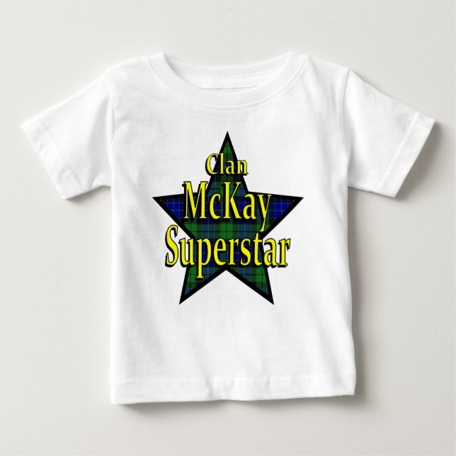 Camiseta Para Bebê T-shirt da criança da estrela mundial de McKay do (Frente)