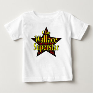 Camiseta Para Bebê T-shirt da criança da estrela mundial de Wallace