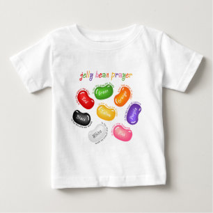 Camiseta Para Bebê T-shirt da criança da oração do feijão de gel