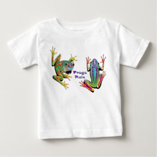 Camiseta Para Bebê T-shirt da criança da regra dos sapos