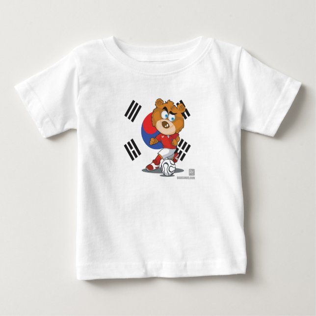 Camiseta Para Bebê T-shirt da criança de Coreia do Sul (Frente)