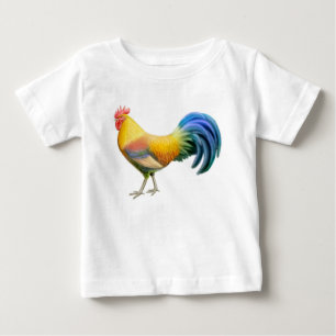 Camiseta Para Bebê T-Shirt da Criança de galo de Ardenner
