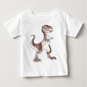 Camiseta Para Bebê T-shirt da criança de Rex do tiranossauro