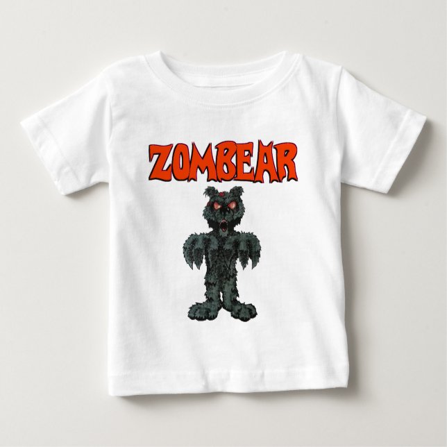Camiseta Para Bebê T-SHIRT da CRIANÇA de ZombieZ ZOMBEAR (Frente)