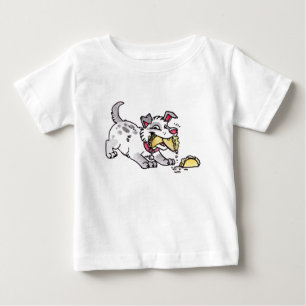 Camiseta Para Bebê T-shirt da criança do cão do Taco
