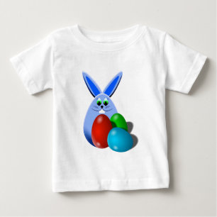 Camiseta Para Bebê T-shirt da criança do coelhinho da Páscoa