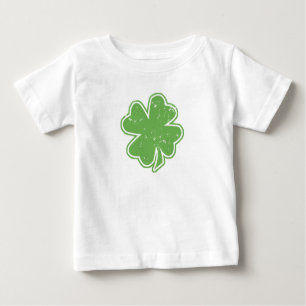 Camiseta Para Bebê T-shirt da criança do dia de St Patrick do trevo