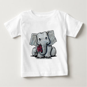 Camiseta Para Bebê T-shirt da criança do elefante de KiniArt