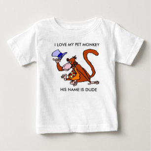 CAMISETA PARA BEBÊ T-SHIRT DA CRIANÇA DO MACACO DO ANIMAL DE