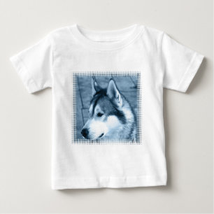 Camiseta Para Bebê T-shirt da criança do Malamute do Alasca